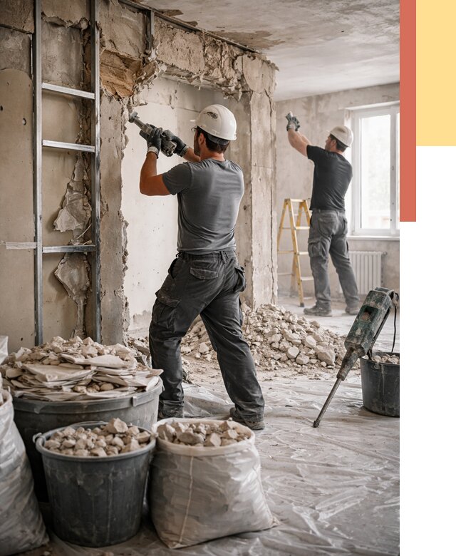 Демонтажные работы в Фрязино от 2804 руб. — услуги и цена под ключ | ОТДЕЛОЧНИК-Фрз