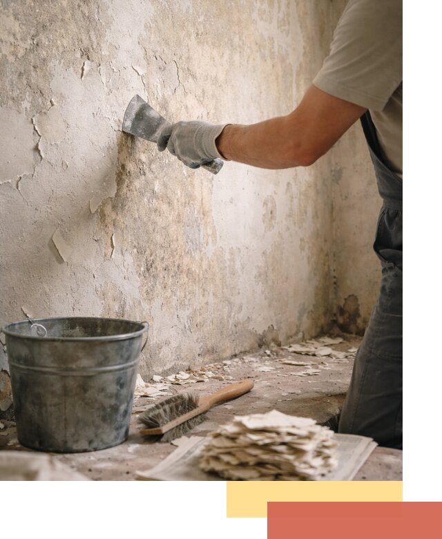 Удаление старой краски со стен в Фрязино качественно и быстро