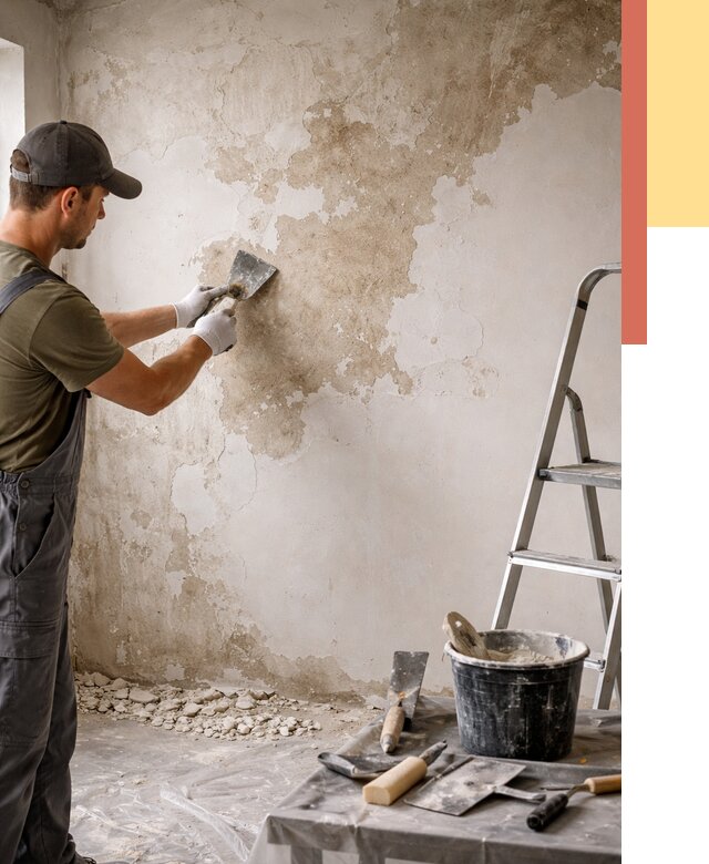 Снятие старой шпаклевки в Фрязино от 1921 руб. — быстро и недорого | ОТДЕЛОЧНИК-Фрз