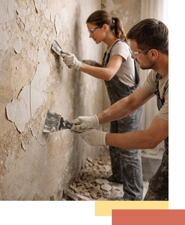 Снятие старой шпаклевки и подготовка поверхностей в Фрязино