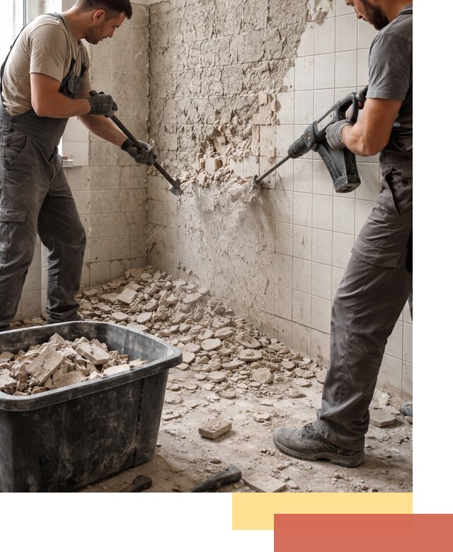 Демонтаж плитки со стен в Фрязино быстро и аккуратно