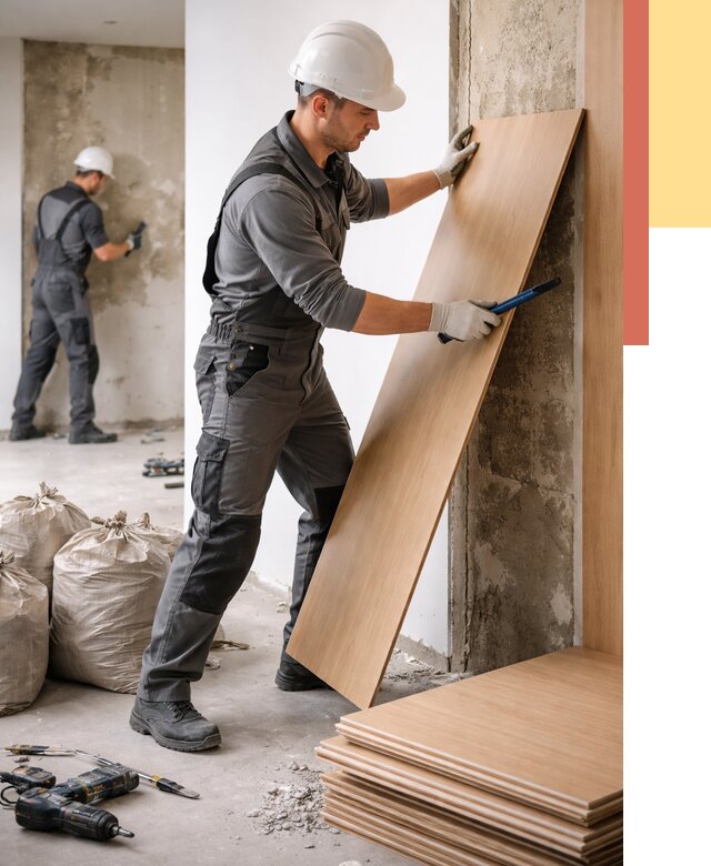 Демонтаж стеновых панелей в Фрязино от 3635 руб. за м² быстро и недорого | ОТДЕЛОЧНИК-Фрз