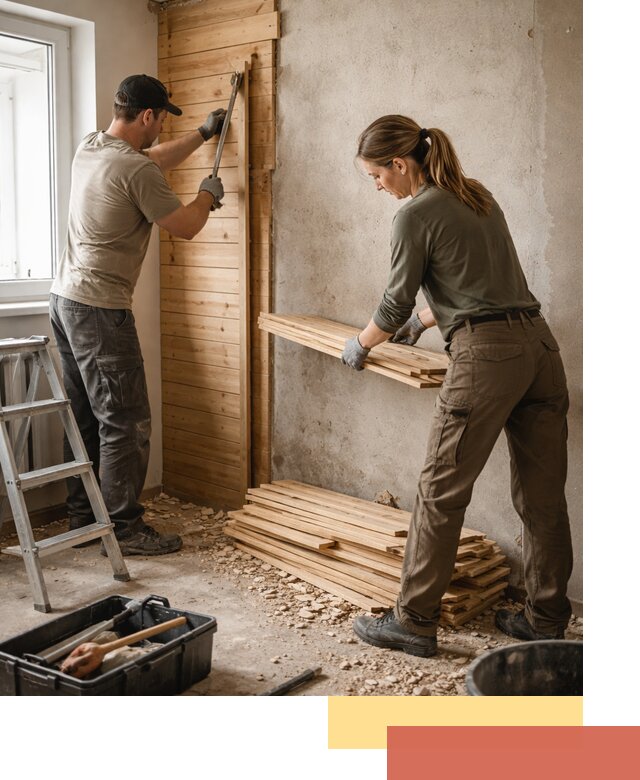 Демонтаж вагонки со стен в Фрязино — профессиональный демонтаж