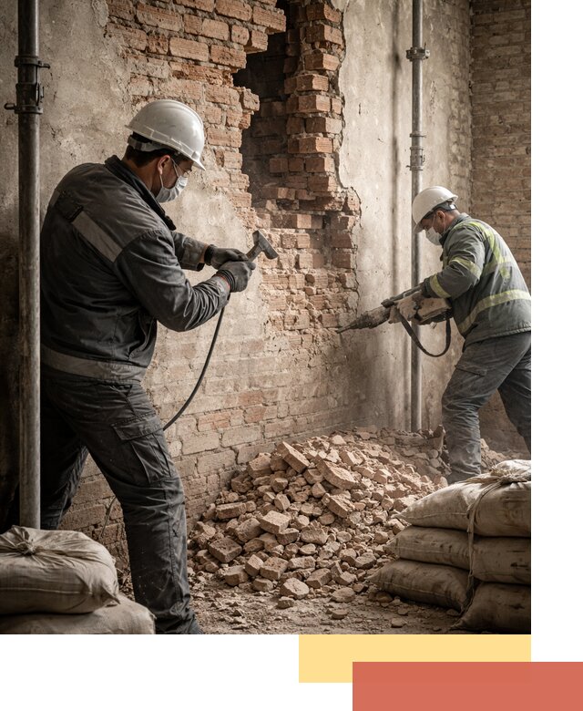 Демонтаж кирпичных стен в Фрязино быстро и безопасно