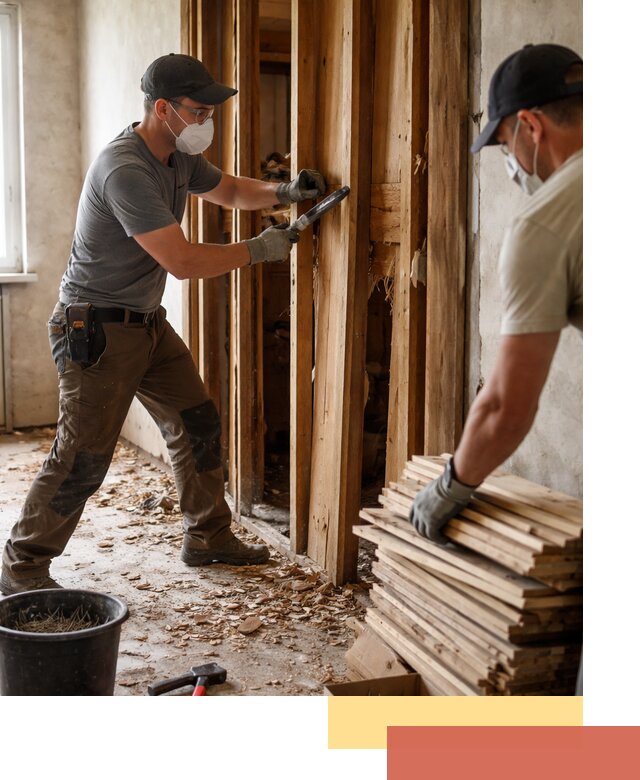 Демонтаж деревянных перегородок в Фрязино быстро и аккуратно