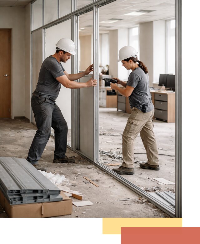 Демонтаж алюминиевых перегородок в Фрязино быстро и аккуратно