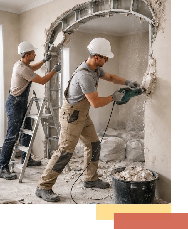 Демонтаж гипсокартонной арки в Фрязино быстро и аккуратно