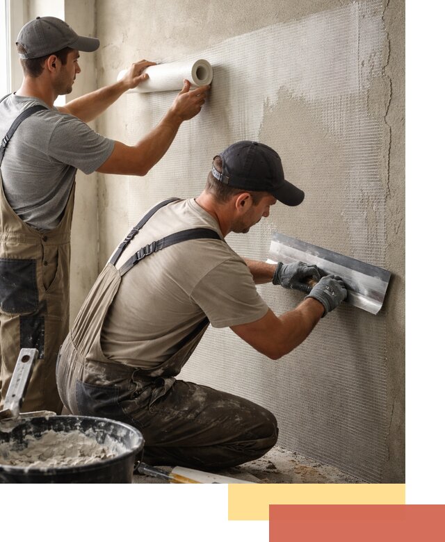 Армирование стен стеклосеткой в Фрязино для прочной отделки