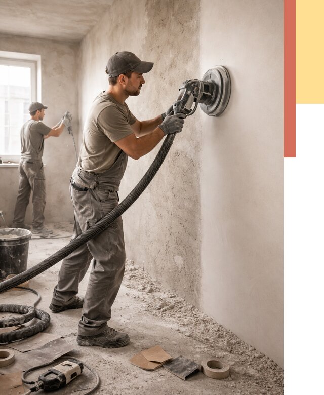 Шлифовка стен в Фрязино от 1246 руб/м2 — быстро и недорого | ОТДЕЛОЧНИК-Фрз