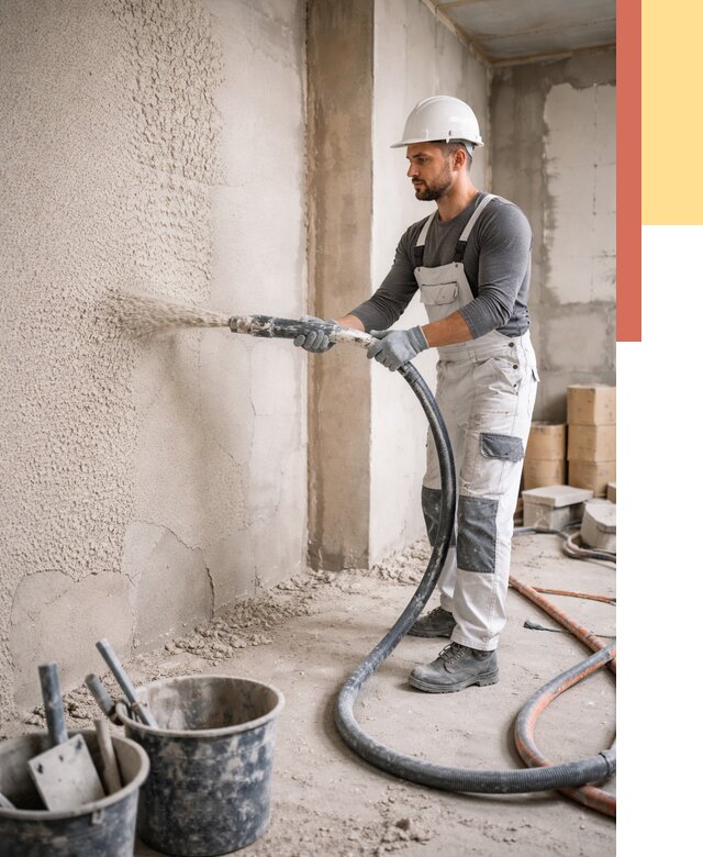 Машинная штукатурка стен в Фрязино под ключ от 6750 руб./м2 | ОТДЕЛОЧНИК-Фрз