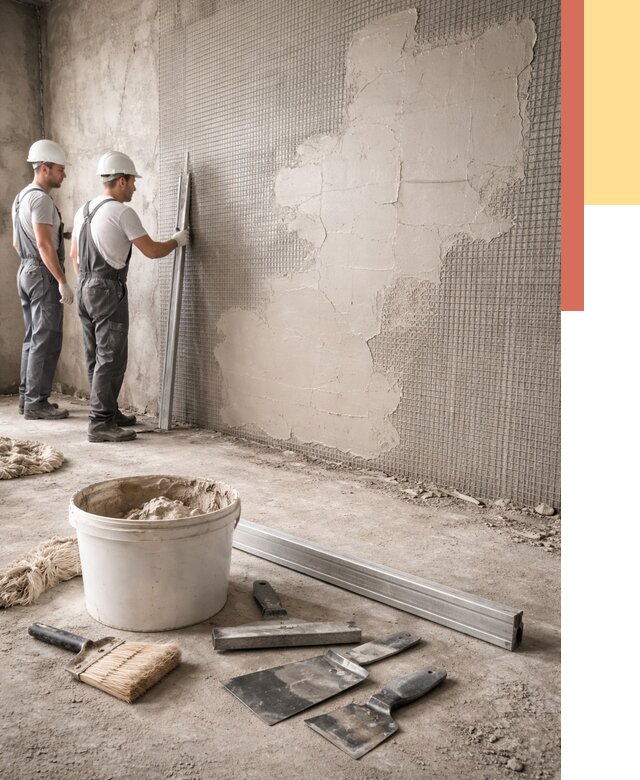 Штукатурка стен по сетке в Фрязино от 5712 руб./м2 — быстро и недорого | ОТДЕЛОЧНИК-Фрз