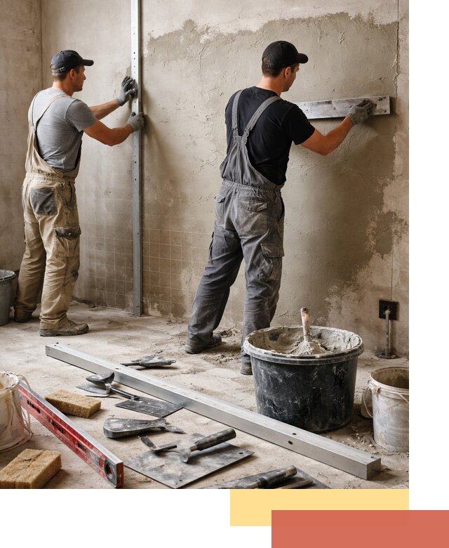 Профессиональная штукатурка стен под плитку в Фрязино