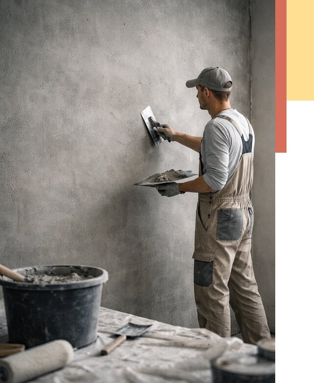 Декоративная штукатурка под бетон в Фрязино от 2596 руб./м² — нанесение под ключ | ОТДЕЛОЧНИК-Фрз