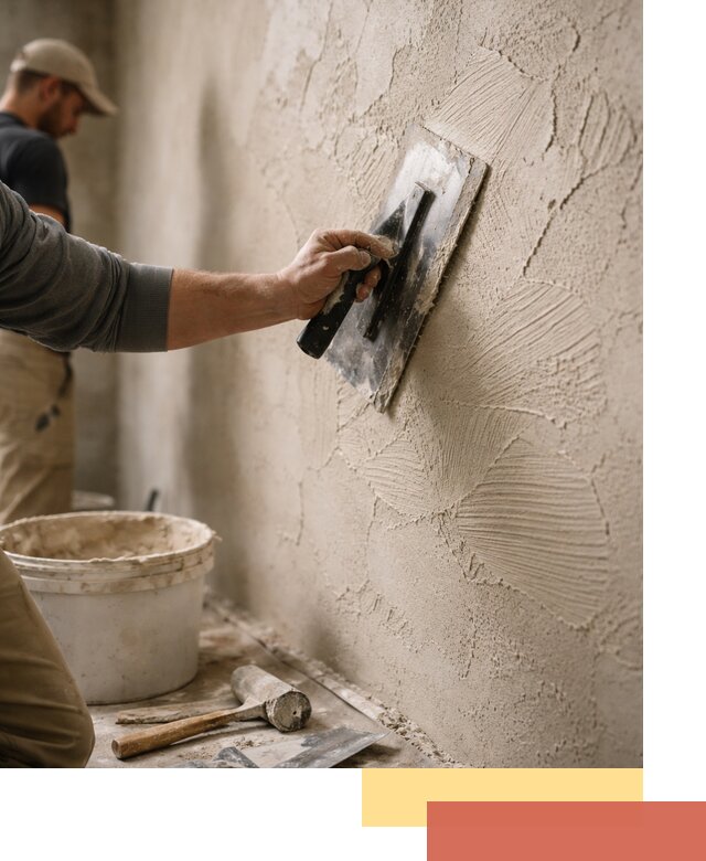 Фактурная штукатурка стен в Фрязино — монтаж, отделка, реставрация