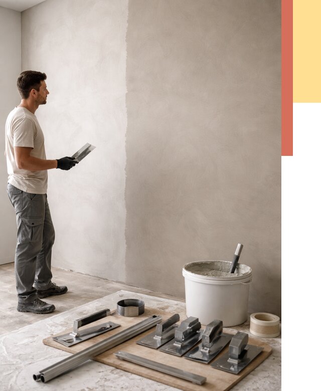 Нанесение микроцемента на стены в Фрязино от 3323 руб./м2 под ключ | ОТДЕЛОЧНИК-Фрз