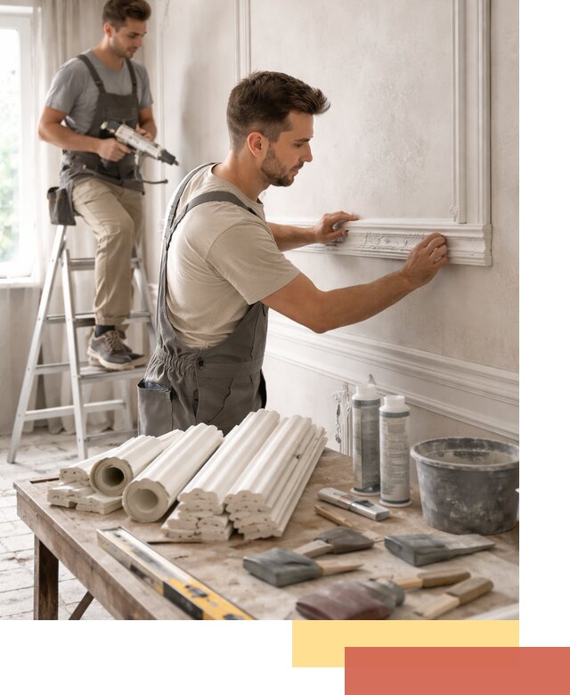 Монтаж лепнины на стены в Фрязино профессионально и качественно