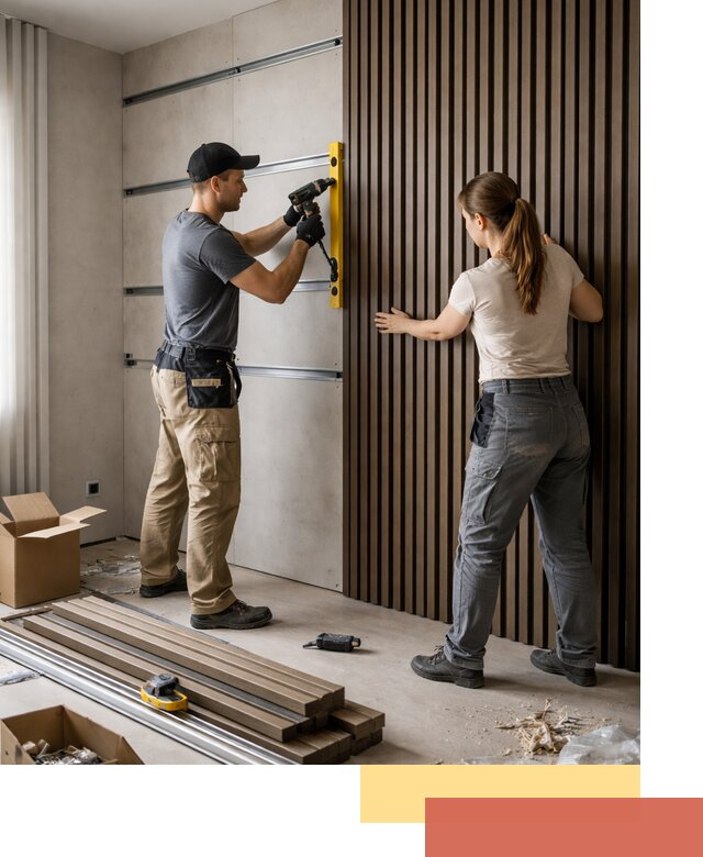 Монтаж реечных панелей на стены в Фрязино