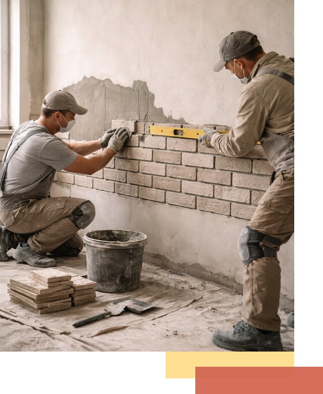 Монтаж декоративного кирпича профессионально в Фрязино