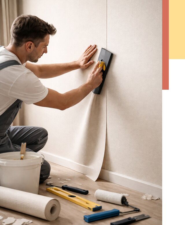 Поклейка виниловых обоев в Фрязино от 4673 руб. | Быстро и недорого — ОТДЕЛОЧНИК-Фрз