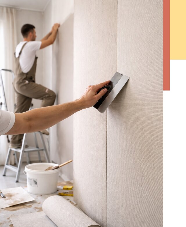 Поклейка текстильных обоев в Фрязино от 4673 руб. под ключ | ОТДЕЛОЧНИК-Фрз