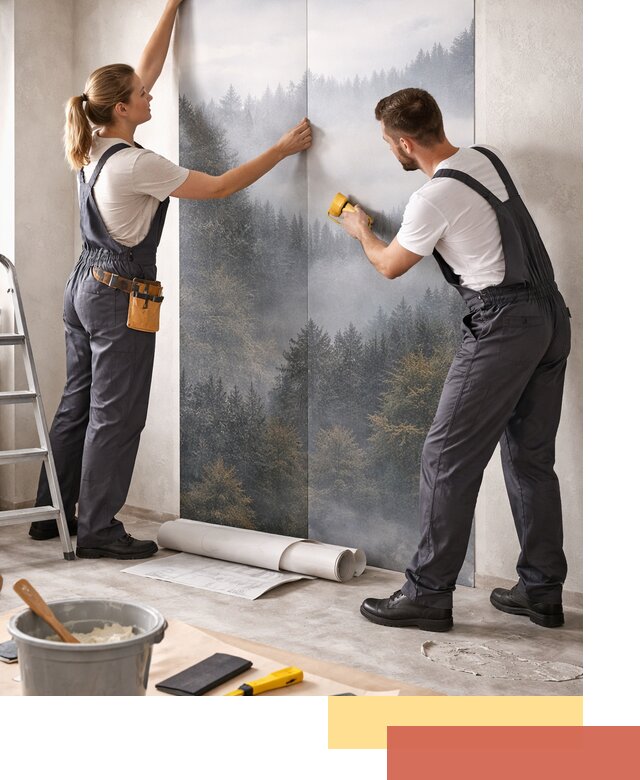 Поклейка фотообоев профессионально в Фрязино под ключ