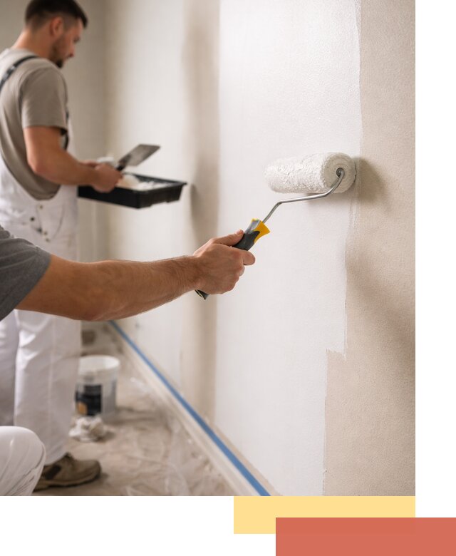 Покраска стен акриловой краской профессионально в Фрязино