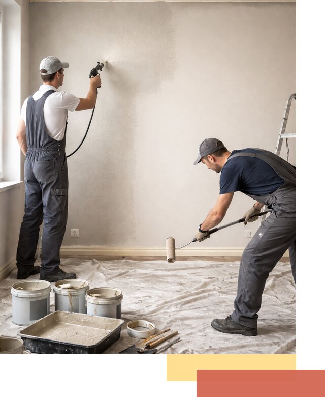 Покраска стен моющейся краской и защита поверхностей в Фрязино