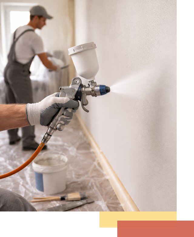 Покраска стен краскопультом в Фрязино быстро и качественно