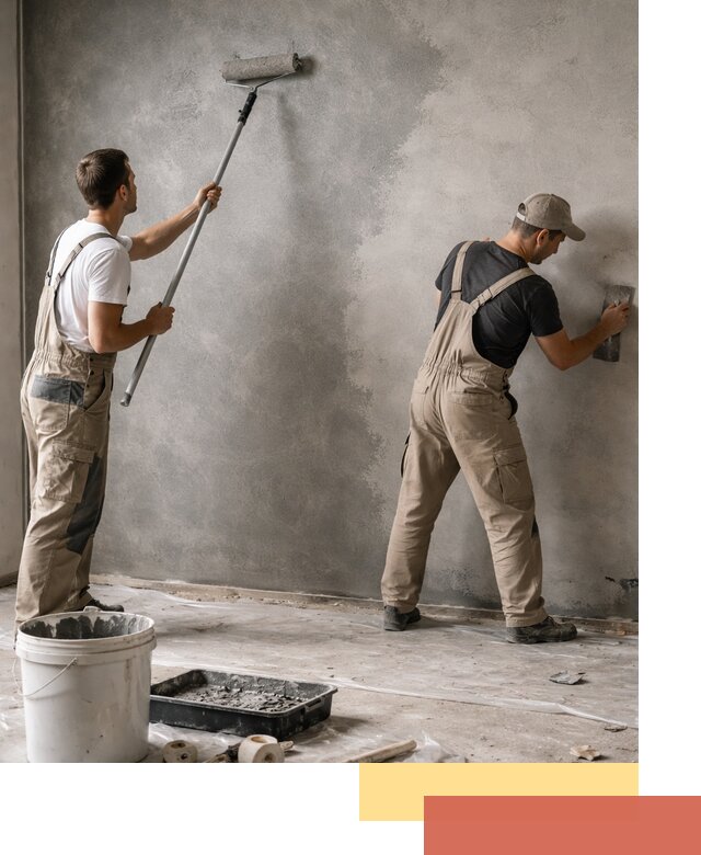 Покраска стен под бетон в Фрязино профессионально и недорого