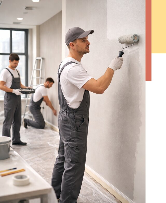 Покраска стен в офисе в Фрязино от 8827 руб. — быстро и недорого | ОТДЕЛОЧНИК-Фрз