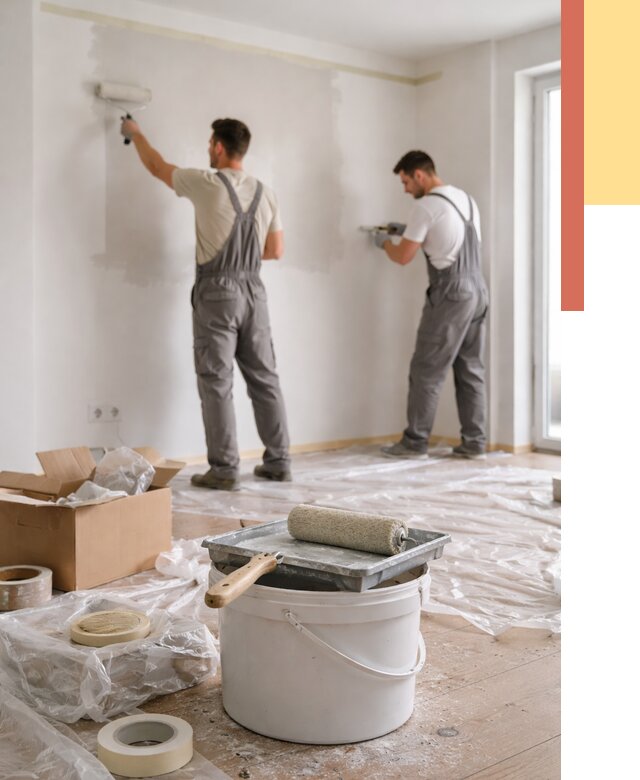 Покраска стен в квартире в Фрязино от 2596 руб/м2 — быстро и недорого | ОТДЕЛОЧНИК-Фрз