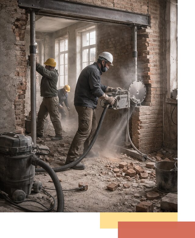 Прорезка проема в стене под дверной или оконный проем в Фрязино