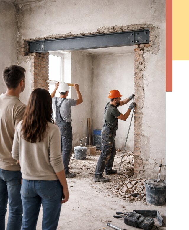 Усиление проема в стене в Фрязино от 9866 руб. — усиление дверного проема металлоконструкцией | ОТДЕЛОЧНИК-Фрз