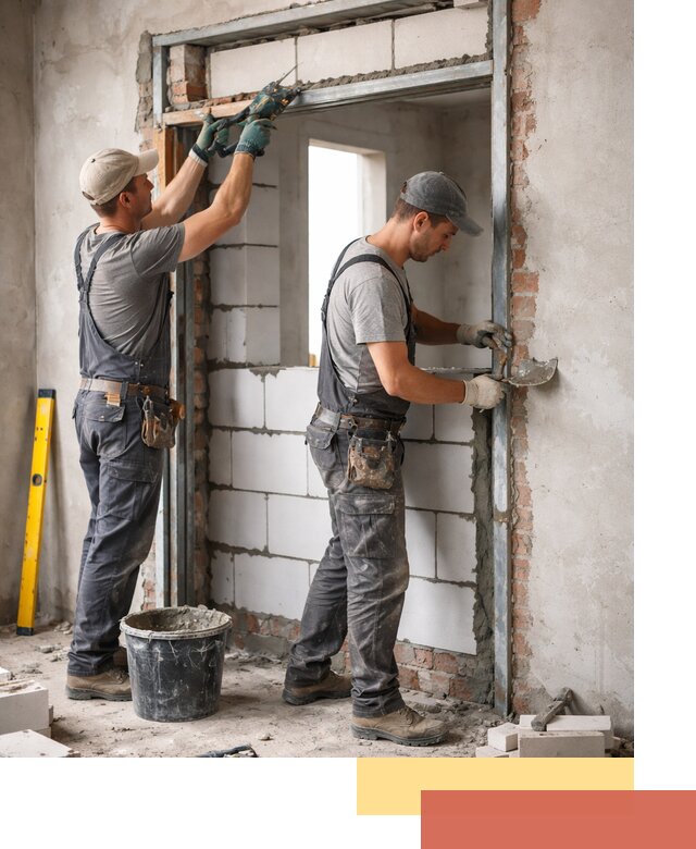 Закладка дверного проема под ключ в Фрязино: демонтаж, монтаж, отделка