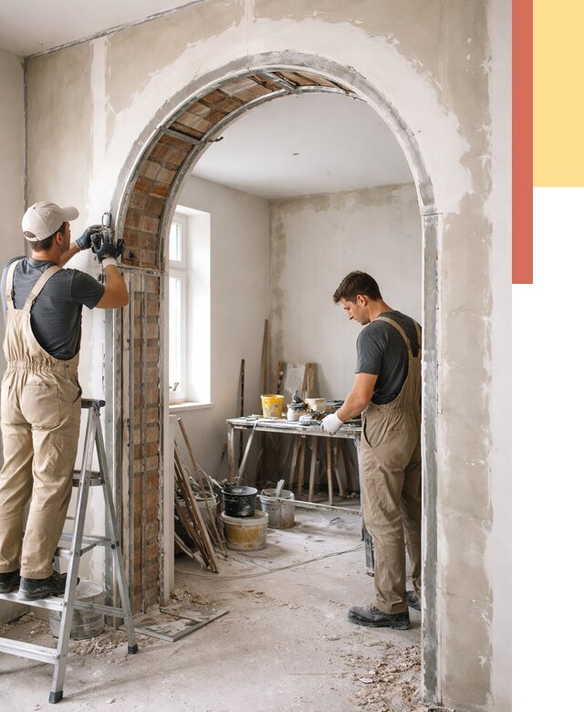 Устройство арочного проема в Фрязино от 9866 руб. под ключ — быстро и недорого | ОТДЕЛОЧНИК-Фрз