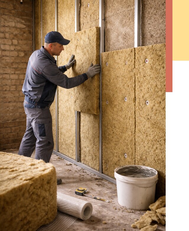 Утепление стен минватой в Фрязино от 1402 руб./м2 — недорого и быстро | ОТДЕЛОЧНИК-Фрз