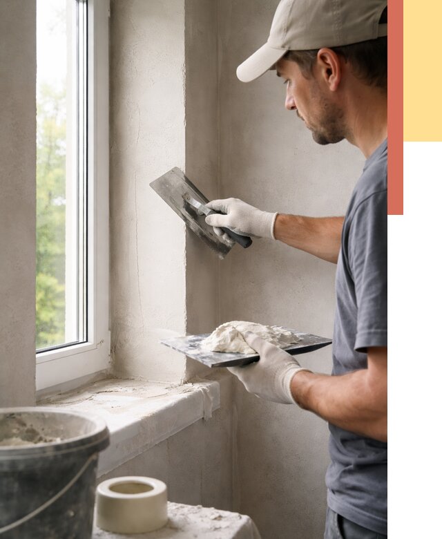 Штукатурка откосов в Фрязино от 4673 руб/м² — услуги и выравнивание под ключ | ОТДЕЛОЧНИК-Фрз