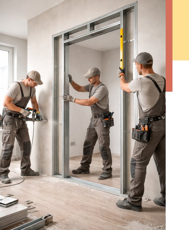 Устройство дверного проема в перегородке в Фрязино от 4673 руб. под ключ | ОТДЕЛОЧНИК-Фрз