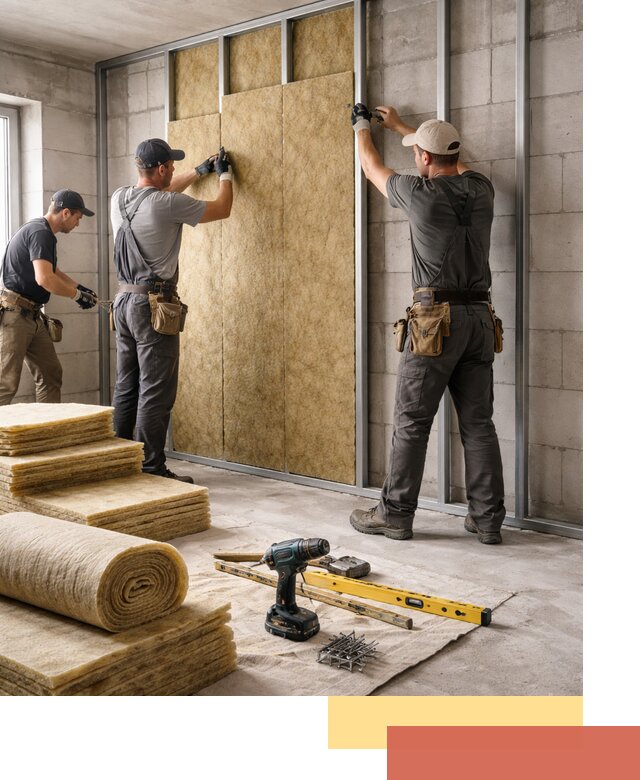 Шумоизоляция перегородок из блоков в Фрязино — монтаж и защита шумоизоляцией