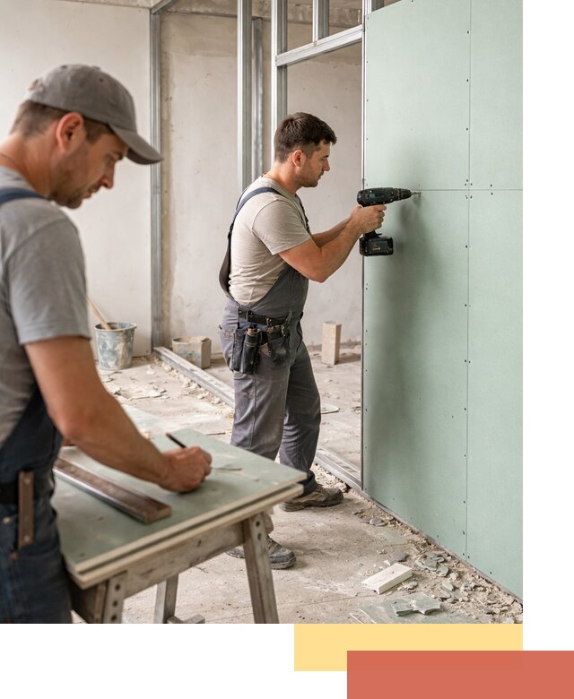 Перегородки из влагостойкого гипсокартона под ключ в Фрязино