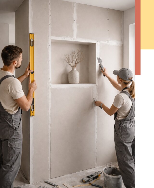 Перегородка из гипсокартона с нишей в Фрязино от 3375 руб. под ключ | ОТДЕЛОЧНИК-Фрз