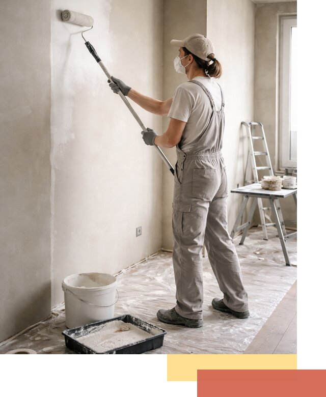 Покраска перегородок из гипсокартона в Фрязино качественно и недорого