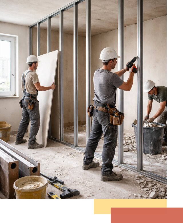 Перенос гипсокартонной перегородки в Фрязино профессионально и быстро