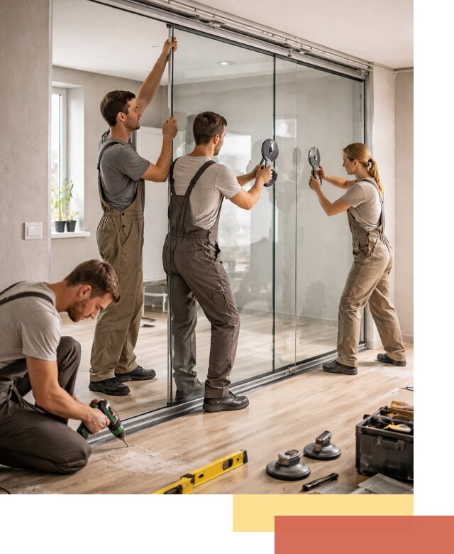 Изготовление стеклянных перегородок на заказ в Фрязино