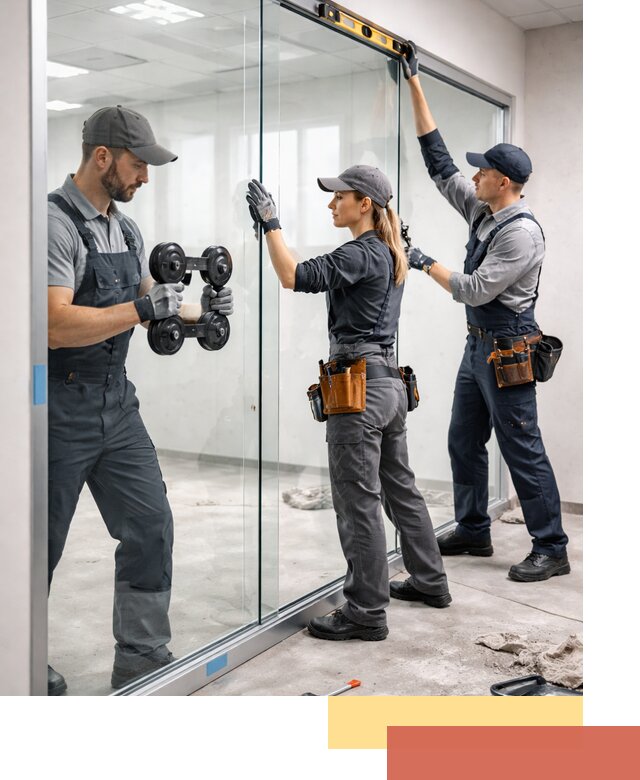 Профессиональный монтаж стеклянных перегородок в Фрязино