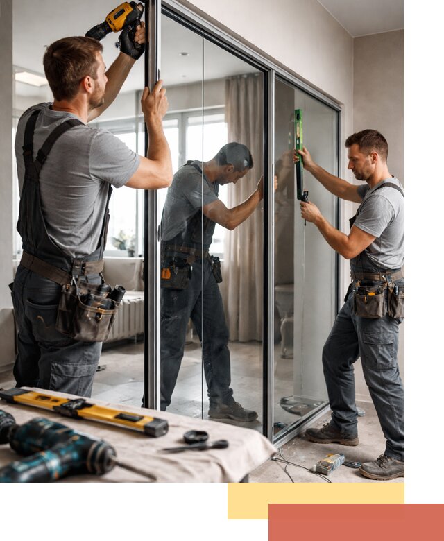 Каркасные стеклянные перегородки под ключ в Фрязино