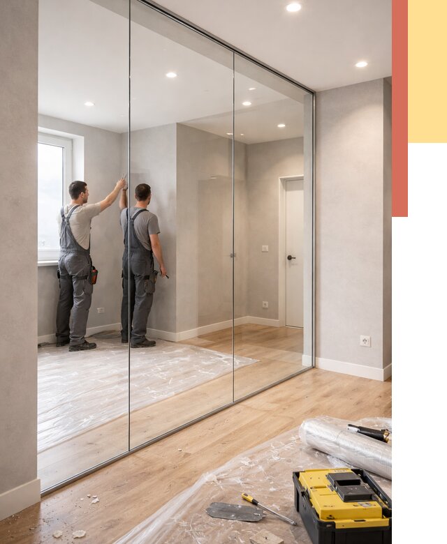 Безрамные стеклянные перегородки в Фрязино — монтаж от 9866 руб. | ОТДЕЛОЧНИК-Фрз