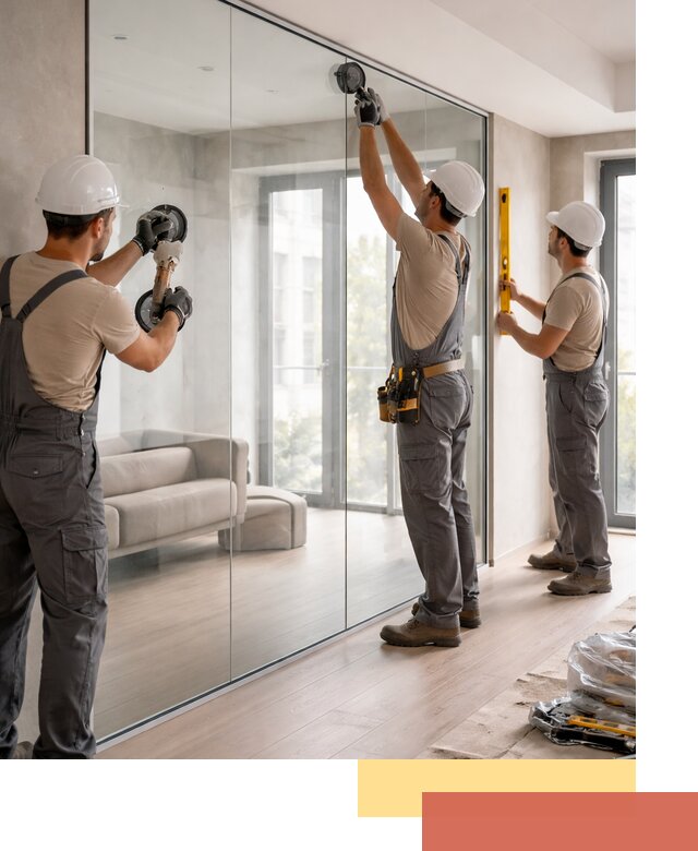 Перегородки из закаленного стекла в Фрязино для офисов и квартир