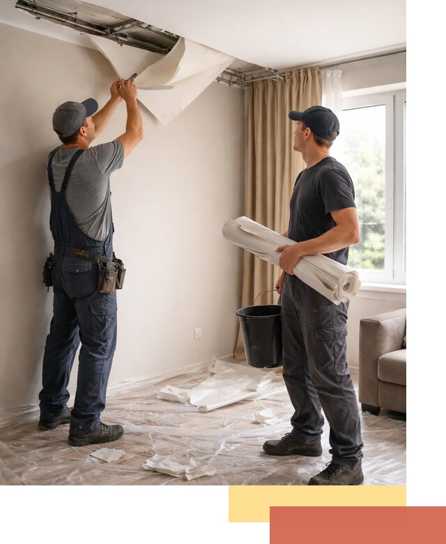 Демонтаж натяжного потолка в Фрязино быстро и аккуратно