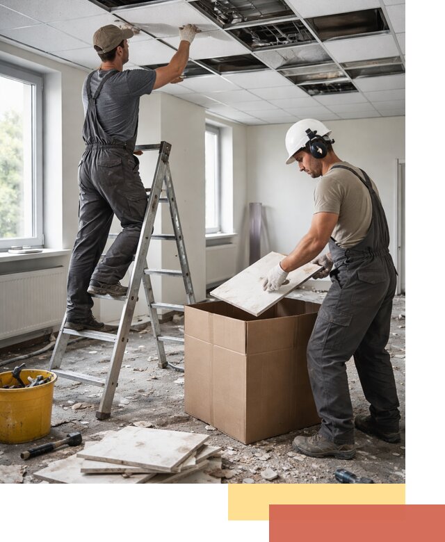 Демонтаж потолочной плитки в Фрязино быстро и аккуратно